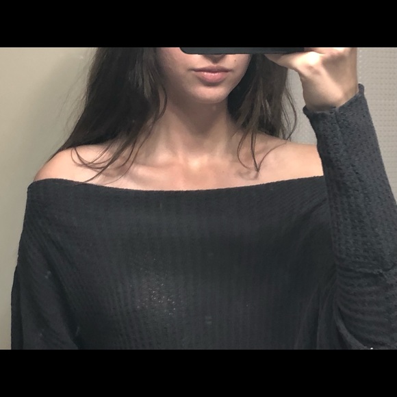 Free People grey long sleeve top - Picture 3 of 4